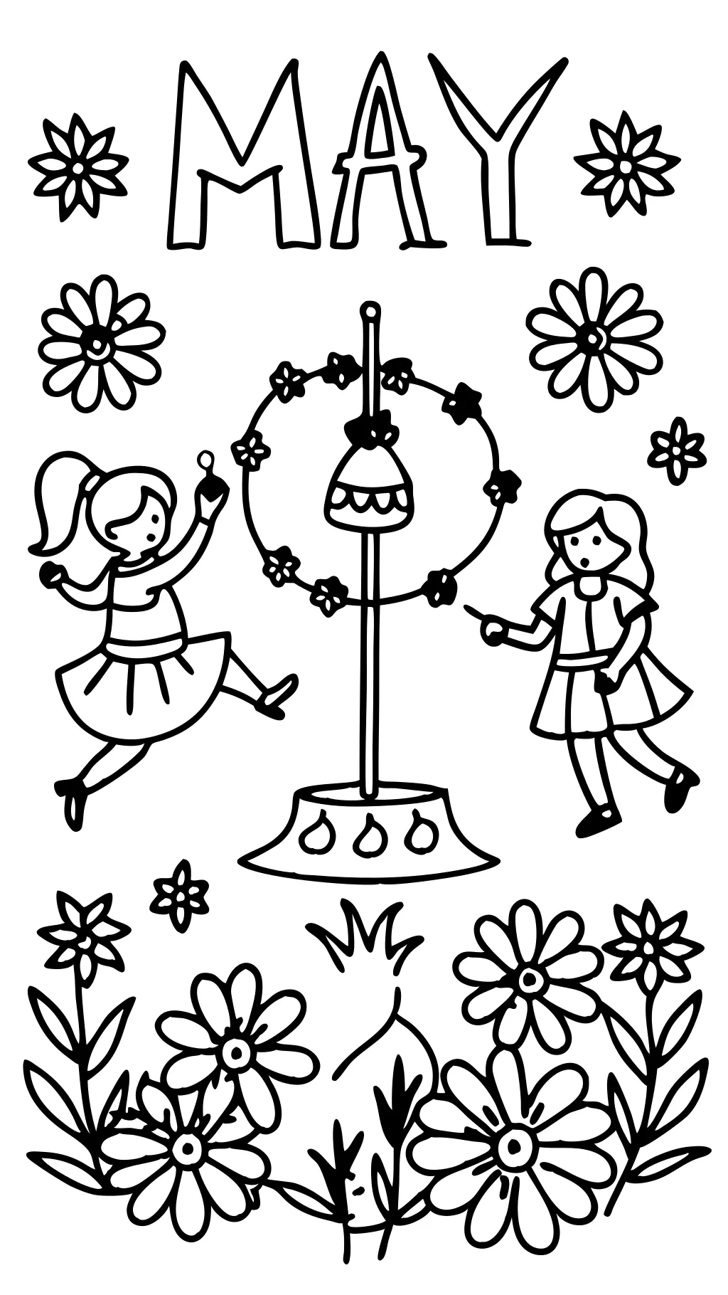 may day coloring pages